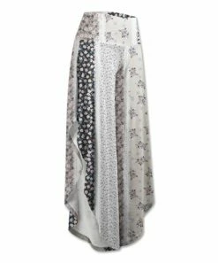 Buy 🥰 UDEAR White & Pink Floral Patchwork Side-Slit Palazzo Pants - Plus 🔥