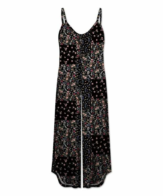 Top 10 ๐ฅฐ UDEAR Black & Pink Floral Cami Palazzo Jumpsuit - Plus โ