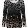 Brand new 🔔 UDEAR Black & Blue Leopard Top - 👩 Women 🎁