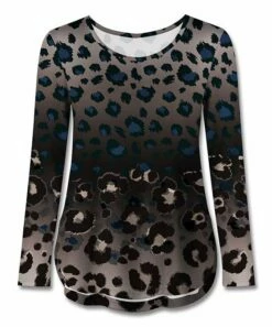 Brand new 🔔 UDEAR Black & Blue Leopard Top - 👩 Women 🎁
