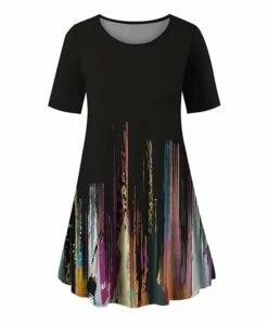Discount 🎉 UDEAR Black & Orange Abstract Tunic - Plus 😉