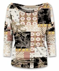 Budget ❤️ UDEAR Yellow & White Status Button-Detail Top - 👩 Women 🛒