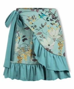Best deal 🔔 UDEAR Aqua Green & Yellow Floral 👗 Skirt - 👩 Women 🤩