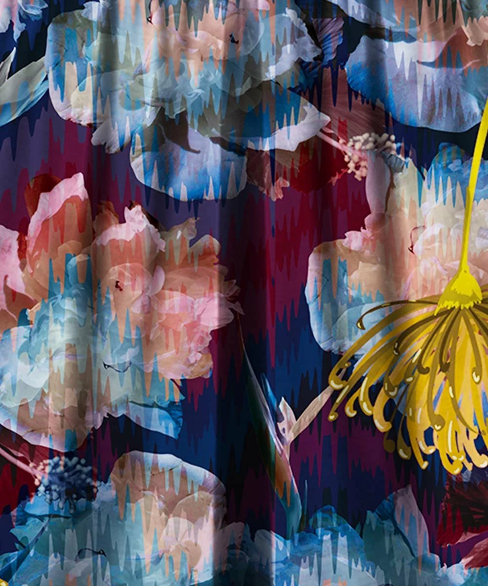 Top 10 โญ UDEAR Pink & Yellow Floral Flared V-Neck Hoodie - Plus ๐ฏ - Image 3