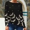Best Pirce 🤩 UDEAR Light Yellow & Black Birds Long-Sleeve Boatneck Top - Plus ✨