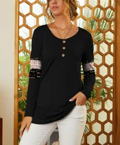 Hot Sale 👍 UDEAR Black & Pink Floral Button-Front Round-Neck Tunic - Plus 🛒