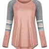 Wholesale 😉 UDEAR Heather Orange-Pink & Light Gray Stripe Raglan Tunic - 👩 Women 👍