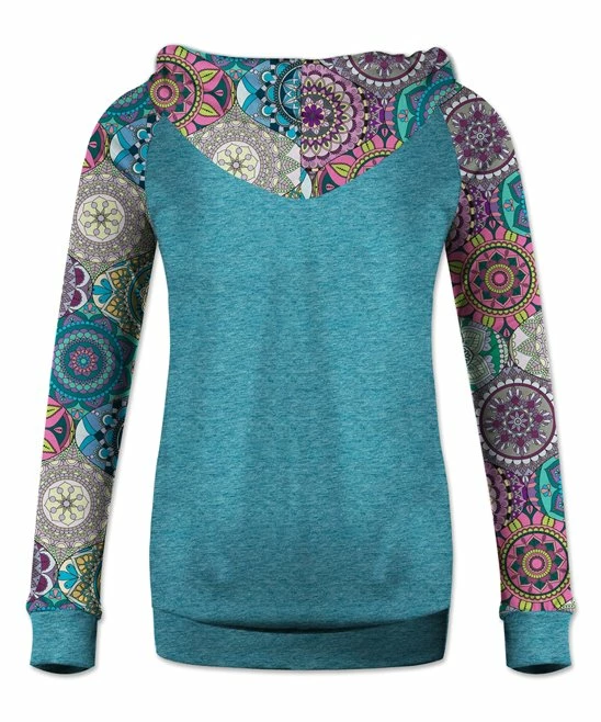 New ๐ UDEAR Heather Blue & Purple Arabesque Hoodie - ๐ฉ Women & Plus ๐ - Image 2
