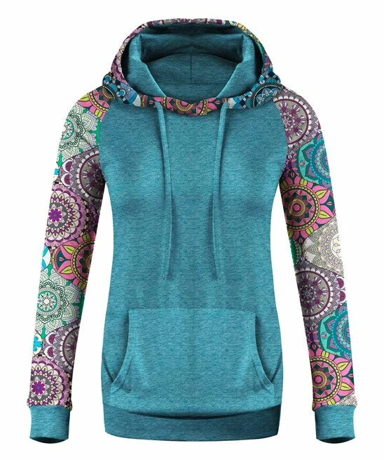New ๐ UDEAR Heather Blue & Purple Arabesque Hoodie - ๐ฉ Women & Plus ๐