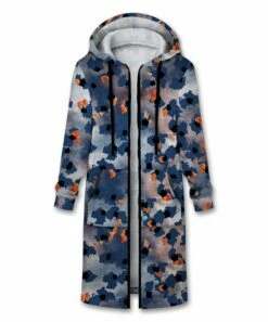 Cheap 🌟 UDEAR Black & Blue Abstract Full-Zip Tunic Hoodie - 👩 Women & Plus 😀