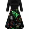 Wholesale 🎉 UDEAR Green & Black 🎁 Christmas Tree 👗 Dress - 👩 Women 🔔