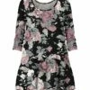 Best reviews of 👏 UDEAR Black & Pink Floral Tunic - Plus 😉