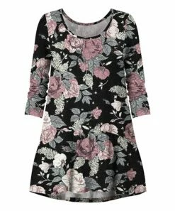 Best reviews of 👏 UDEAR Black & Pink Floral Tunic - Plus 😉