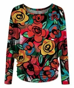 Outlet ✨ UDEAR Yellow & Red Floral Long-Sleeve Top - Plus 😉