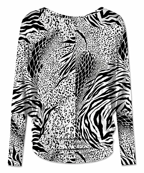 Outlet ๐ฅ UDEAR Black & White Abstract Long-Sleeve Top - ๐ฉ Women ๐ - Image 2