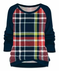 Cheapest ๐ฅฐ UDEAR Red & Navy Plaid Long-Sleeve Top - Plus ๐งจ