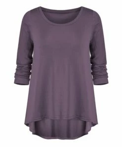 Hot Sale ๐ฅ UDEAR Gray-Purple Scoop Neck Hi-Low Top - ๐ฉ Women ๐